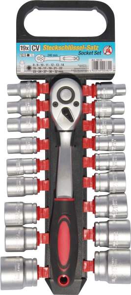 Steckschlüssel-Satz | Antrieb 12,5 mm (1/2") | SW 8 - 32 mm | 19-tlg.