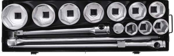 Steckschlüssel-Satz | Antrieb 25 mm (1") | SW 36 - 80 mm | 15-tlg.