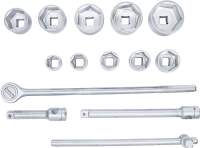 Steckschlüssel-Satz | Antrieb 25 mm (1") | SW 36 - 80 mm | 15-tlg.