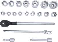 Steckschlüssel-Satz | Antrieb 20 mm (3/4") | SW 19 - 50 mm | 20-tlg.