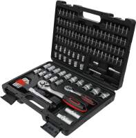 Steckschlüssel-Satz Wellenprofil | Antrieb 6,3 mm (1/4") / 12,5 mm (1/2") | 115-tlg.