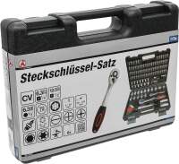 Steckschlüssel-Satz Wellenprofil | Antrieb 6,3 mm (1/4") / 12,5 mm (1/2") | 115-tlg.