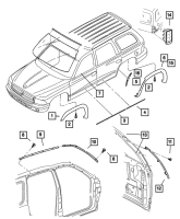 Verbreiterung radlauf Kotflügel Dodge Durango 98-03...