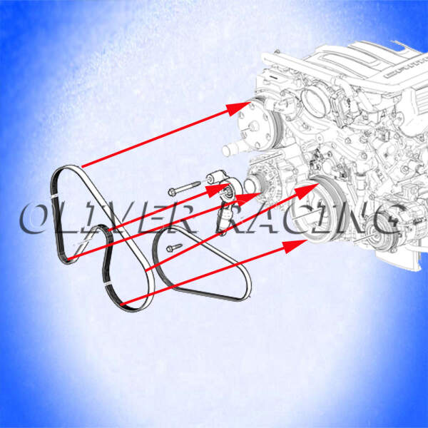 Keilrippenriemen GM Original Ersatzteil Riemen Länge: 1468.12 mm 57.80 in 6.2L V8  CADILLAC CT5-V 22-26 CTS-v 16-19 Camaro SS 16-24 Corvette 6,2L 20-26