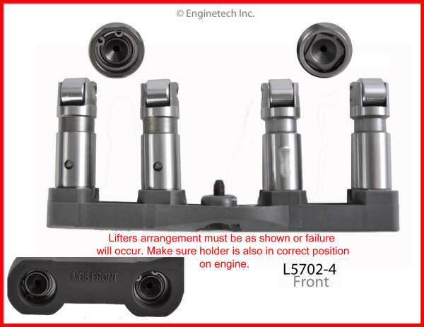 Hydrostößel Rollerstößel HEMI vorderer Yoke 4ER-BRÜCK Aftermarket Chrysler®  Jeep® Dodge Ram Hemi 5.7L, 6.4L vorderer Yoke 4 ER-BRÜCKE Rollenstößel