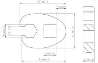 Hahnenfußschlüssel | Antrieb Innenvierkant 10 mm (3/8") | SW 10 mm