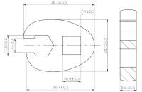 Hahnenfußschlüssel | Antrieb Innenvierkant 10 mm (3/8") | SW 11 mm