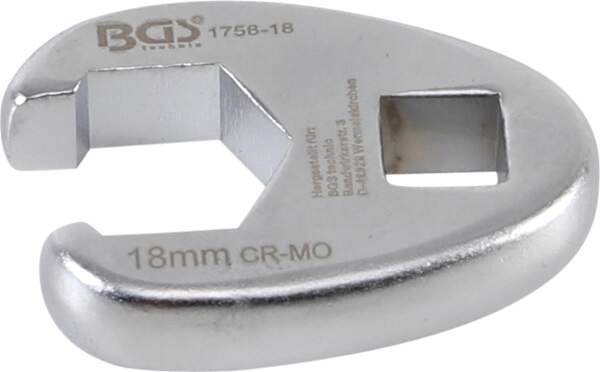 Hahnenfußschlüssel | Antrieb Innenvierkant 10 mm (3/8") | SW 18 mm