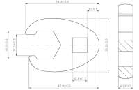 Hahnenfußschlüssel | Antrieb Innenvierkant 10 mm (3/8") | SW 18 mm