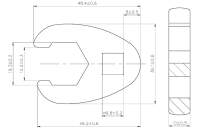 Hahnenfußschlüssel | Antrieb Innenvierkant 10 mm (3/8") | SW 19 mm