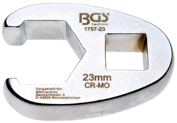 Hahnenfußschlüssel | Antrieb Innenvierkant 12,5 mm (1/2") | SW 23 mm