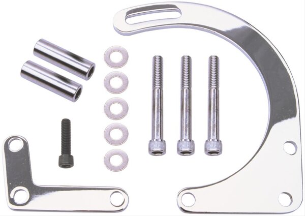 Lichtmaschinenhalter Chrom Chevy V8 kurze Wasserpumpe Position links