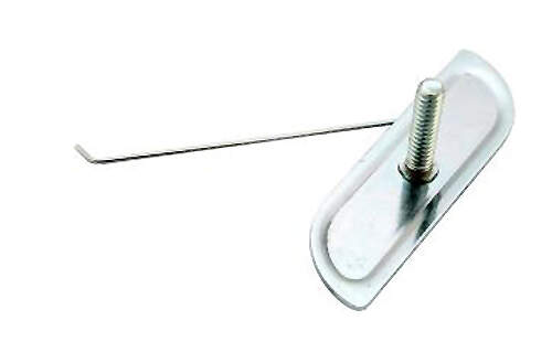 Clip Zierleistenhalter 17,4 x 64,3 mm, Gewinde 10-24, Metall mit Gewindebolzen