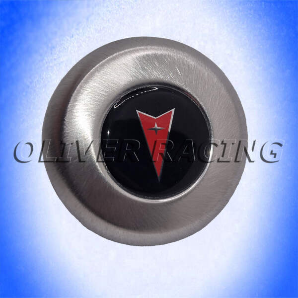 Hupenknopf Stainless look Pontiac Poliert mit Logo Grant Lenkrad