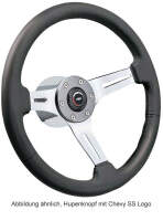 Lenkrad Leder schwarz, 3  Speichen, Aluminium...