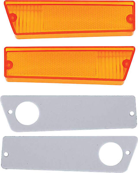 GLÄSER SEITENBELEUCHTUNG Orange vorne Dodge Charger Coronet 1970