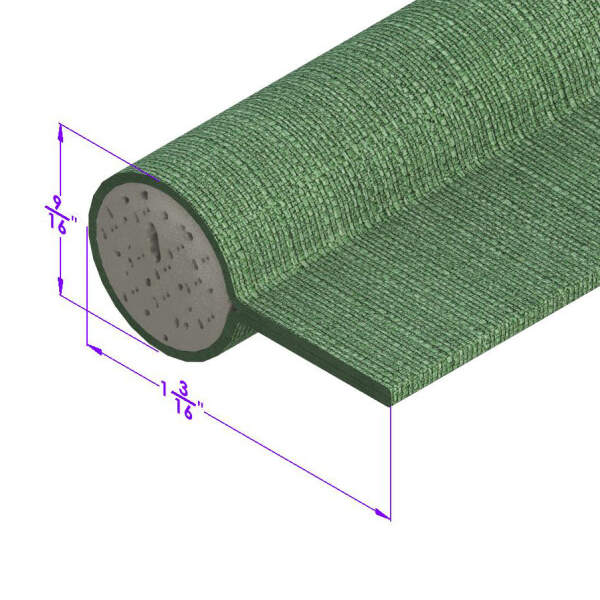 Dichtung Innenraum mit Wulst dunkelgrün- je m