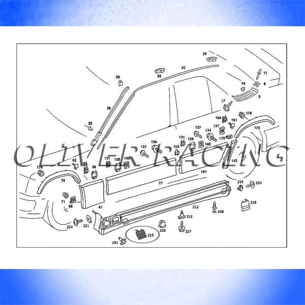 Mercedes Benz W201 16V 2.3 Evolution Schweller abdeckung Wagenheberaufnahme vorne links