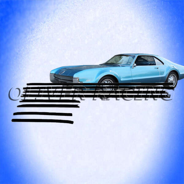 Fensterschachtleisten 8 teiliges Set vorne hinten innen und aussen Oldsmobile 66 67 Toronado Dichtleiste Seitenscheibe Window felt