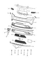 Halter aussen links Stoßstange Dodge Durango 2016 -...