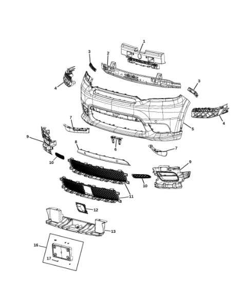 Halter u Rahmen Nebelscheinwerfer Tagfahrlicht LINKS DODGE DURANGO SRT 2018-2020