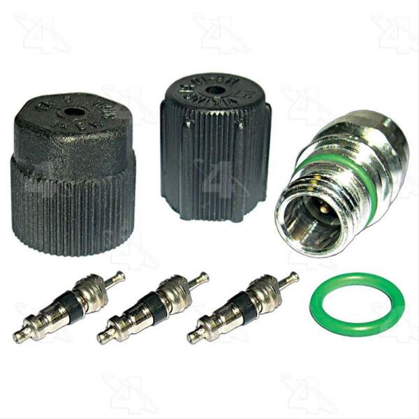 AC Klimaanlage Ventil Bajonett ventileinsätze und Kappen Beinhaltet Anschlussstück Dichtung O-Ringe ACDelco Air Conditioning Service Port Adapters