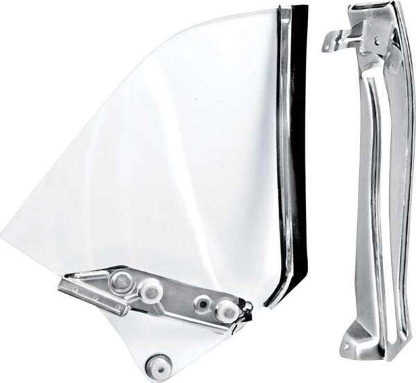 Seitenscheibe mit Chromleiste u. Halter KLAR hinten links Coupe hardtop Camaro Firebird 68 69