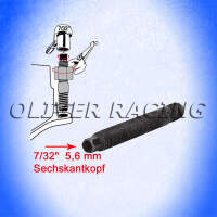 Vergaserstehbolzen 5/16"-18 und  5/16"-24 Gesamt Gewindelänge: 2-1/2" 63,5 mm