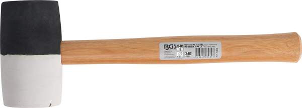 Gummihammer | Hickory-Stiel | schwarz-weißer Kopf Ø 63 mm | 840 g