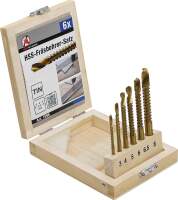 HSS-Fräsbohrer-Satz | titan-nitriert | 3 - 8 mm | 6-tlg.