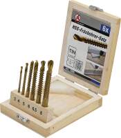 HSS-Fräsbohrer-Satz | titan-nitriert | 3 - 8 mm | 6-tlg.