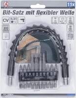 Bit-Satz mit flexibler Welle | Antrieb Außensechskant 6,3 mm (1/4") | 11-tlg.