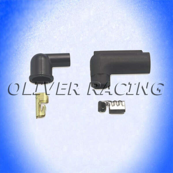 ZÜNDKERZENSTECKER & VERTEILERSTECKER HEI 9 mm 90° gewinkelt Set mit 8 Steckern