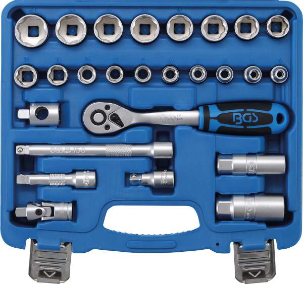 Steckschlüssel-Satz Wellenprofil | Antrieb 10 mm (3/8") | 26-tlg.