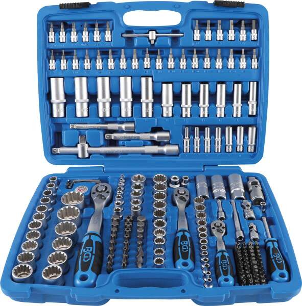 Steckschlüssel-Satz "Gear Lock" | Antrieb 6,3 mm (1/4") / 10 mm (3/8") / 12,5 mm (1/2") | 192-tlg.