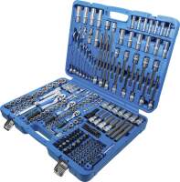 Steckschlüssel-Satz Sechskant | Antrieb 6,3 mm (1/4") / 10 mm (3/8") / 12,5 mm (1/2") | 214-tlg.