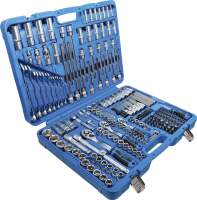 Steckschlüssel-Satz Sechskant | Antrieb 6,3 mm (1/4") / 10 mm (3/8") / 12,5 mm (1/2") | 214-tlg.