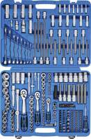 Steckschlüssel-Satz Sechskant | Antrieb 6,3 mm (1/4") / 10 mm (3/8") / 12,5 mm (1/2") | 214-tlg.