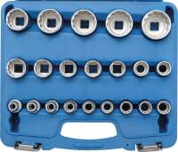 Steckschlüssel-Einsatz-Satz Zwölfkant | Antrieb Innenvierkant 12,5 mm (1/2") | SW 8 - 36 mm | 21-tlg.