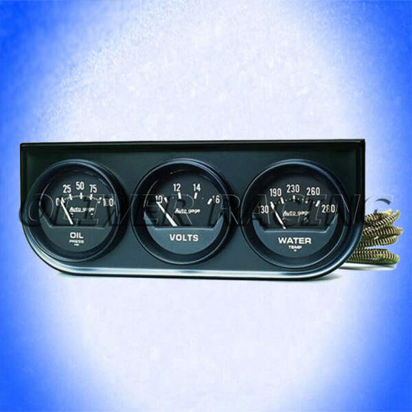 ZUSATZINSTRUMENT US-Car Chrysler Plymouth Mercury Buick GM Wasser/Ampere/Öl 52mm