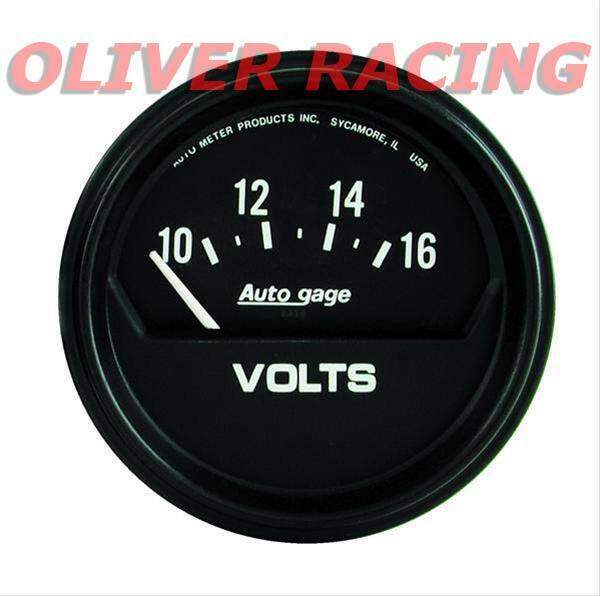 ZUSATZINSTRUMENT US-Car VOLT Voltmeter 10-16 V 67 mm groß schwarz weiss
