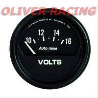 ZUSATZINSTRUMENT US-Car VOLT Voltmeter 10-16 V 67 mm groß schwarz weiss