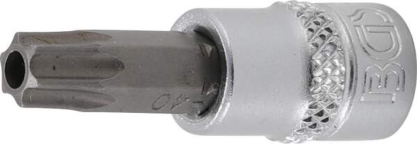 Bit-Einsatz | Antrieb Innenvierkant 6,3 mm (1/4") | T-Profil (für Torx) mit Bohrung T40