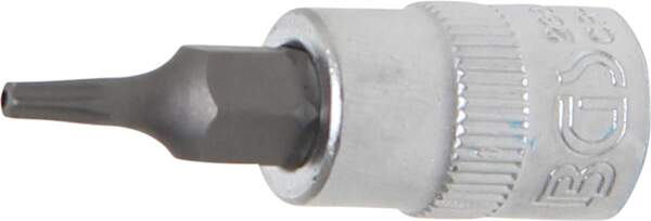 Bit-Einsatz | Antrieb Innenvierkant 6,3 mm (1/4") | T-Profil (für Torx) mit Bohrung T9