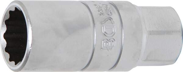 Zündkerzen-Einsatz mit Haltegummi, Zwölfkant | Antrieb Innenvierkant 10 mm (3/8") | SW 18 mm