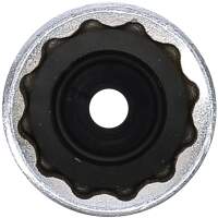 Zündkerzen-Einsatz mit Haltegummi, Zwölfkant, lang | Antrieb Innenvierkant 10 mm (3/8") | SW 16 mm