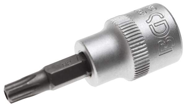 Bit-Einsatz | Antrieb Innenvierkant 10 mm (3/8") | T-Profil (für Torx) mit Bohrung T30