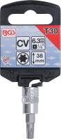 Bit-Einsatz | Antrieb Innenvierkant 6,3 mm (1/4") | T-Profil (für Torx) T30