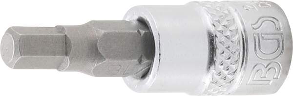 Bit-Einsatz | Antrieb Innenvierkant 6,3 mm (1/4") | Innensechskant 3/16"