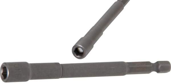 Steckschlüssel-Einsatz Sechskant, extra lang | für Bohrmaschinen | Antrieb Außensechskant 6,3 mm (1/4") | SW 6 mm